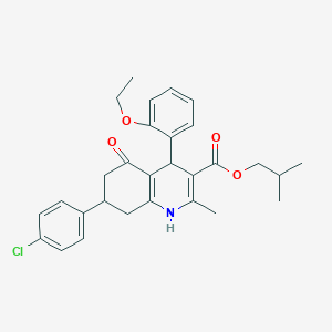 isobutyl 7-(4-chlorophenyl)-4-(2-ethoxyphenyl)-2-methyl-5-oxo-1,4,5,6,7,8-hexahydro-3-quinolinecarboxylate