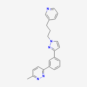 3-methyl-6-(3-{1-[3-(3-pyridinyl)propyl]-1H-pyrazol-3-yl}phenyl)pyridazine