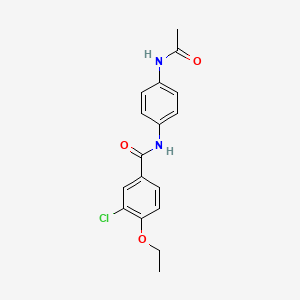 molecular formula C17H17ClN2O3 B5077162 N-[4-(acetylamino)phenyl]-3-chloro-4-ethoxybenzamide 