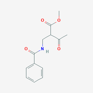 molecular formula C13H15NO4 B050772 2-(苯甲酰甲基氨基)-3-氧代丁酸甲酯 CAS No. 124044-11-7