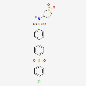 4-[4-(4-chlorophenyl)sulfonylphenyl]-N-(1,1-dioxothiolan-3-yl)benzenesulfonamide