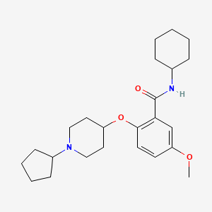 N-cyclohexyl-2-[(1-cyclopentyl-4-piperidinyl)oxy]-5-methoxybenzamide