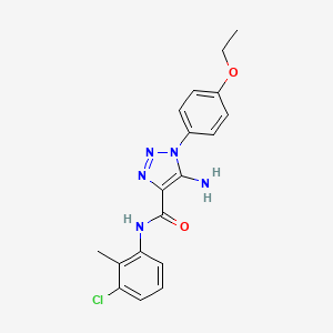 molecular formula C18H18ClN5O2 B5077279 5-amino-N-(3-chloro-2-methylphenyl)-1-(4-ethoxyphenyl)-1H-1,2,3-triazole-4-carboxamide 