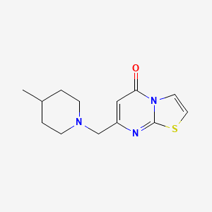 7-[(4-METHYLPIPERIDINO)METHYL]-5H-[1,3]THIAZOLO[3,2-A]PYRIMIDIN-5-ONE