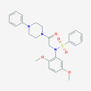 N-(2,5-dimethoxyphenyl)-N-[2-oxo-2-(4-phenyl-1-piperazinyl)ethyl]benzenesulfonamide