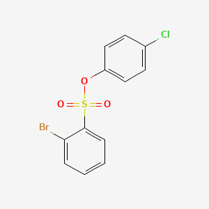 molecular formula C12H8BrClO3S B5077328 4-chlorophenyl 2-bromobenzenesulfonate 