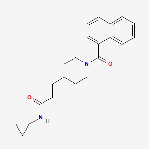 molecular formula C22H26N2O2 B5077365 N-cyclopropyl-3-[1-(1-naphthoyl)-4-piperidinyl]propanamide 