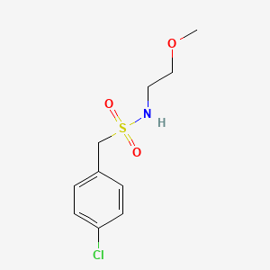 molecular formula C10H14ClNO3S B5077366 1-(4-chlorophenyl)-N-(2-methoxyethyl)methanesulfonamide 