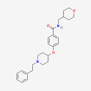 4-{[1-(2-phenylethyl)-4-piperidinyl]oxy}-N-(tetrahydro-2H-pyran-4-ylmethyl)benzamide