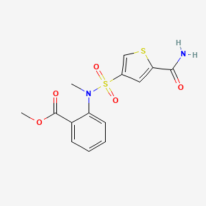 Methyl 2-[(5-carbamoylthiophen-3-yl)sulfonyl-methylamino]benzoate