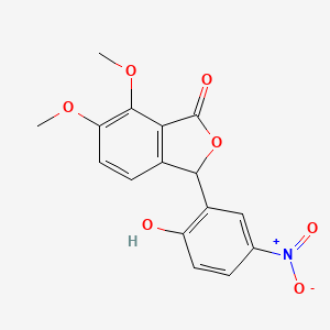 3-(2-hydroxy-5-nitrophenyl)-6,7-dimethoxy-2-benzofuran-1(3H)-one