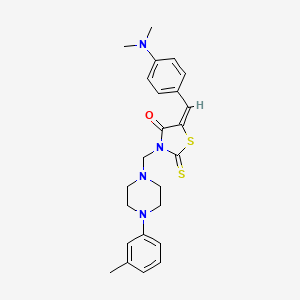 5-[4-(dimethylamino)benzylidene]-3-{[4-(3-methylphenyl)-1-piperazinyl]methyl}-2-thioxo-1,3-thiazolidin-4-one