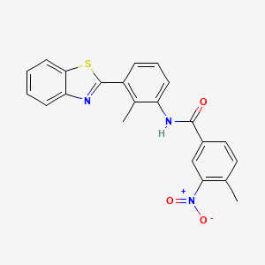 N-[3-(1,3-benzothiazol-2-yl)-2-methylphenyl]-4-methyl-3-nitrobenzamide