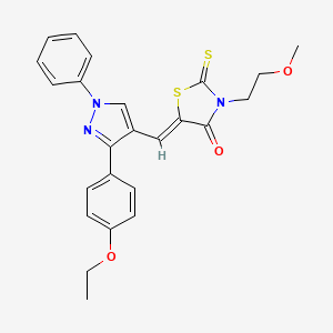 5-{[3-(4-ethoxyphenyl)-1-phenyl-1H-pyrazol-4-yl]methylene}-3-(2-methoxyethyl)-2-thioxo-1,3-thiazolidin-4-one