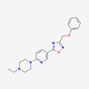 1-ethyl-4-{5-[3-(phenoxymethyl)-1,2,4-oxadiazol-5-yl]-2-pyridinyl}piperazine