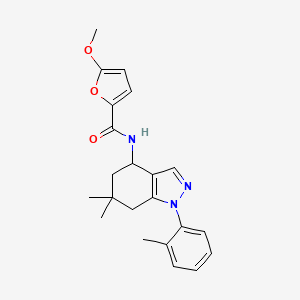 N-[6,6-dimethyl-1-(2-methylphenyl)-4,5,6,7-tetrahydro-1H-indazol-4-yl]-5-methoxy-2-furamide