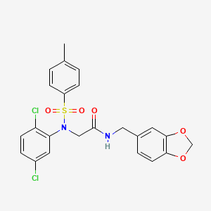 N~1~-(1,3-benzodioxol-5-ylmethyl)-N~2~-(2,5-dichlorophenyl)-N~2~-[(4-methylphenyl)sulfonyl]glycinamide