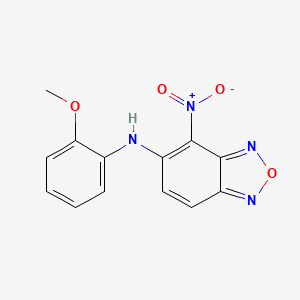 molecular formula C13H10N4O4 B5077532 N-(2-methoxyphenyl)-4-nitro-2,1,3-benzoxadiazol-5-amine 