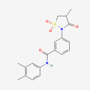 N-(3,4-dimethylphenyl)-3-(4-methyl-1,1-dioxido-3-oxo-2-isothiazolidinyl)benzamide