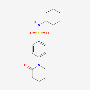 molecular formula C17H24N2O3S B5077556 N-cyclohexyl-4-(2-oxo-1-piperidinyl)benzenesulfonamide 