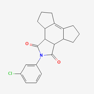 molecular formula C20H20ClNO2 B5077606 2-(3-chlorophenyl)-3a,3b,4,5,6,7,8,9,9a,9b-decahydro-1H-dicyclopenta[e,g]isoindole-1,3(2H)-dione 