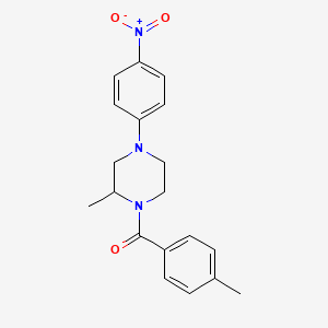 2-methyl-1-(4-methylbenzoyl)-4-(4-nitrophenyl)piperazine