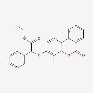 Ethyl ((4-methyl-6-oxo-6H-benzo(C)chromen-3-YL)oxy)(phenyl)acetate