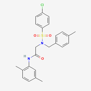 N~2~-[(4-chlorophenyl)sulfonyl]-N~1~-(2,5-dimethylphenyl)-N~2~-(4-methylbenzyl)glycinamide