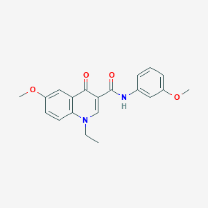 1-ethyl-6-methoxy-N-(3-methoxyphenyl)-4-oxo-1,4-dihydro-3-quinolinecarboxamide