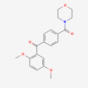 molecular formula C20H21NO5 B5077674 (2,5-dimethoxyphenyl)[4-(4-morpholinylcarbonyl)phenyl]methanone 