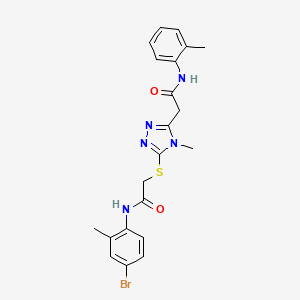 2-[5-({2-[(4-bromo-2-methylphenyl)amino]-2-oxoethyl}sulfanyl)-4-methyl-4H-1,2,4-triazol-3-yl]-N-(2-methylphenyl)acetamide