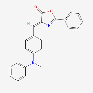 molecular formula C23H18N2O2 B5077723 4-{4-[methyl(phenyl)amino]benzylidene}-2-phenyl-1,3-oxazol-5(4H)-one 