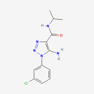 5-amino-1-(3-chlorophenyl)-N-(propan-2-yl)-1H-1,2,3-triazole-4-carboxamide