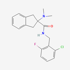 molecular formula C19H20ClFN2O B5077773 N-(2-chloro-6-fluorobenzyl)-2-(dimethylamino)-2-indanecarboxamide 