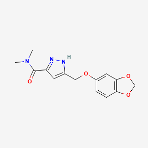 5-(1,3-benzodioxol-5-yloxymethyl)-N,N-dimethyl-1H-pyrazole-3-carboxamide