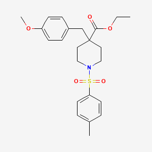 molecular formula C23H29NO5S B5077799 ethyl 4-(4-methoxybenzyl)-1-[(4-methylphenyl)sulfonyl]-4-piperidinecarboxylate 