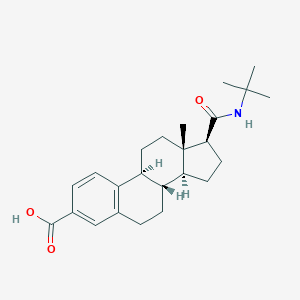 molecular formula C24H33NO3 B050778 17-(N-t-Butylcarboxamide)estra-1,3,5(10)-triene-3-carboxylic acid CAS No. 124651-01-0