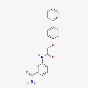 3-{[(4-biphenylyloxy)acetyl]amino}benzamide