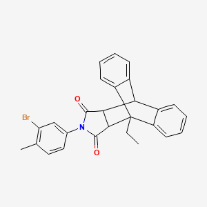 17-(3-bromo-4-methylphenyl)-1-ethyl-17-azapentacyclo[6.6.5.0~2,7~.0~9,14~.0~15,19~]nonadeca-2,4,6,9,11,13-hexaene-16,18-dione