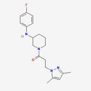 1-[3-(3,5-dimethyl-1H-pyrazol-1-yl)propanoyl]-N-(4-fluorophenyl)-3-piperidinamine