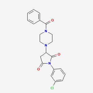 3-(4-benzoyl-1-piperazinyl)-1-(3-chlorophenyl)-2,5-pyrrolidinedione