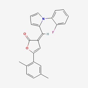 5-(2,5-dimethylphenyl)-3-{[1-(2-fluorophenyl)-1H-pyrrol-2-yl]methylene}-2(3H)-furanone