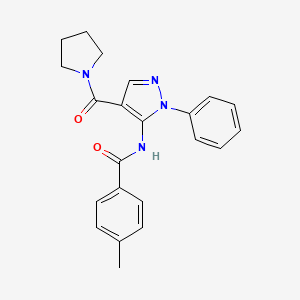 4-methyl-N-[1-phenyl-4-(1-pyrrolidinylcarbonyl)-1H-pyrazol-5-yl]benzamide