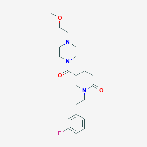 1-[2-(3-fluorophenyl)ethyl]-5-{[4-(2-methoxyethyl)-1-piperazinyl]carbonyl}-2-piperidinone