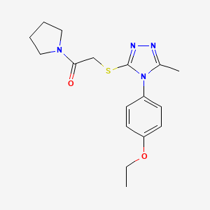 4-(4-ethoxyphenyl)-3-methyl-5-{[2-oxo-2-(1-pyrrolidinyl)ethyl]thio}-4H-1,2,4-triazole