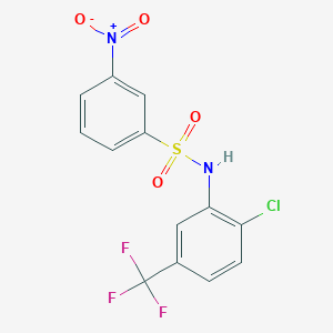 molecular formula C13H8ClF3N2O4S B5077926 N-[2-chloro-5-(trifluoromethyl)phenyl]-3-nitrobenzenesulfonamide CAS No. 6103-95-3