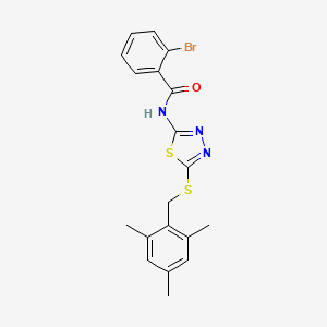 2-bromo-N-{5-[(mesitylmethyl)thio]-1,3,4-thiadiazol-2-yl}benzamide