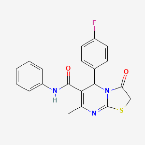 5-(4-fluorophenyl)-7-methyl-3-oxo-N-phenyl-2,3-dihydro-5H-[1,3]thiazolo[3,2-a]pyrimidine-6-carboxamide