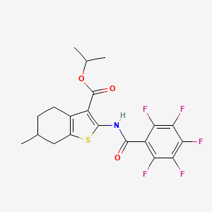 isopropyl 6-methyl-2-[(pentafluorobenzoyl)amino]-4,5,6,7-tetrahydro-1-benzothiophene-3-carboxylate