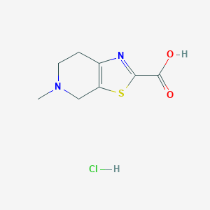 molecular formula C8H11ClN2O2S B050780 5-甲基-4,5,6,7-四氢噻唑并[5,4-c]吡啶-2-甲酸盐酸盐 CAS No. 720720-96-7